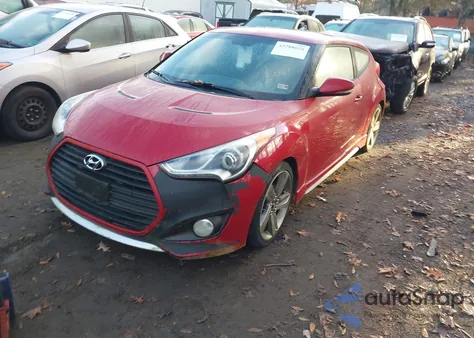 2013 Hyundai Veloster Turbo W/Black from USA, damaged, VIN KMHTC6AE0DU098815